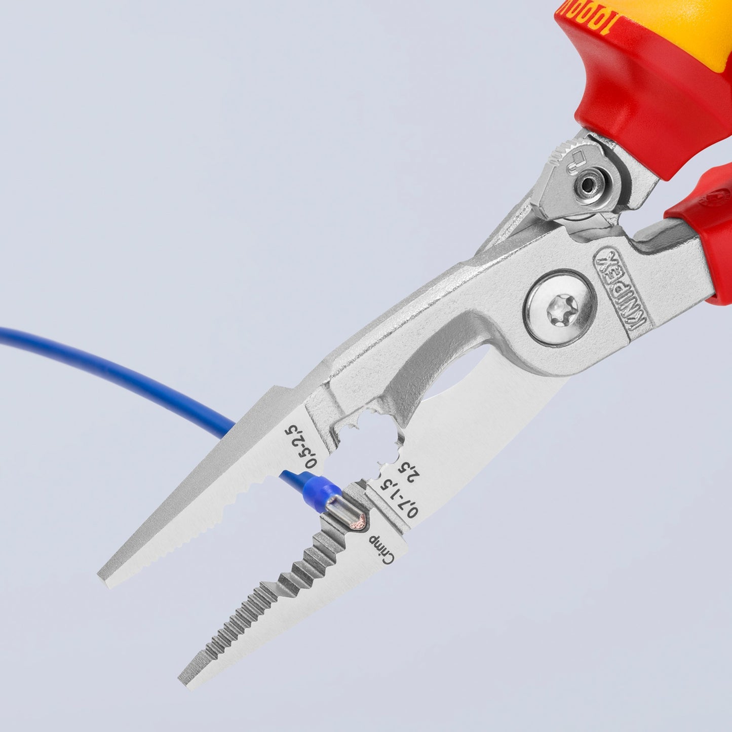 KNIPEX elektro installatietang 13 96 200 t (rood geel)