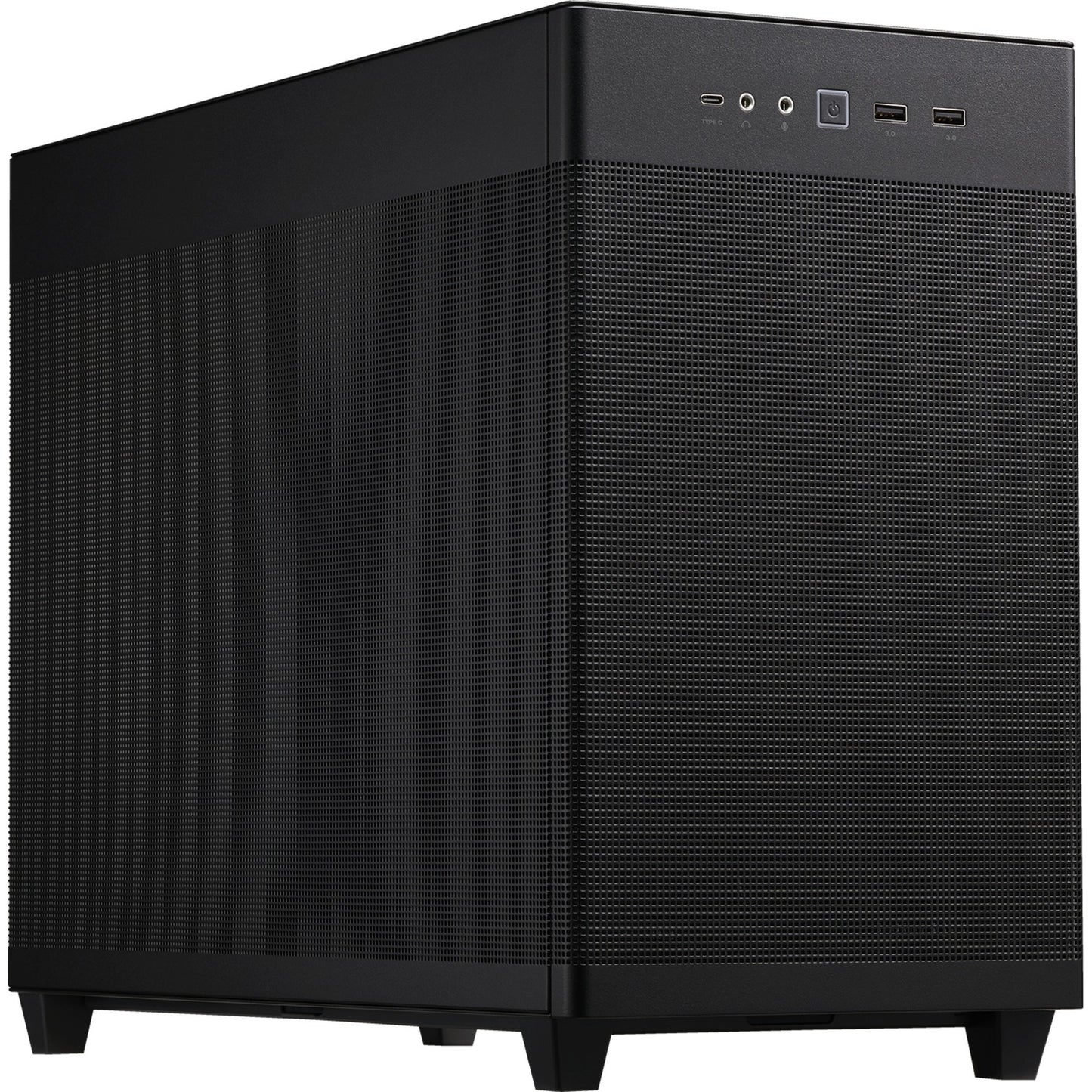 ASUS prime ap201 mini tower behuizing (zwart | 2x usb-a | 1x usb-c)