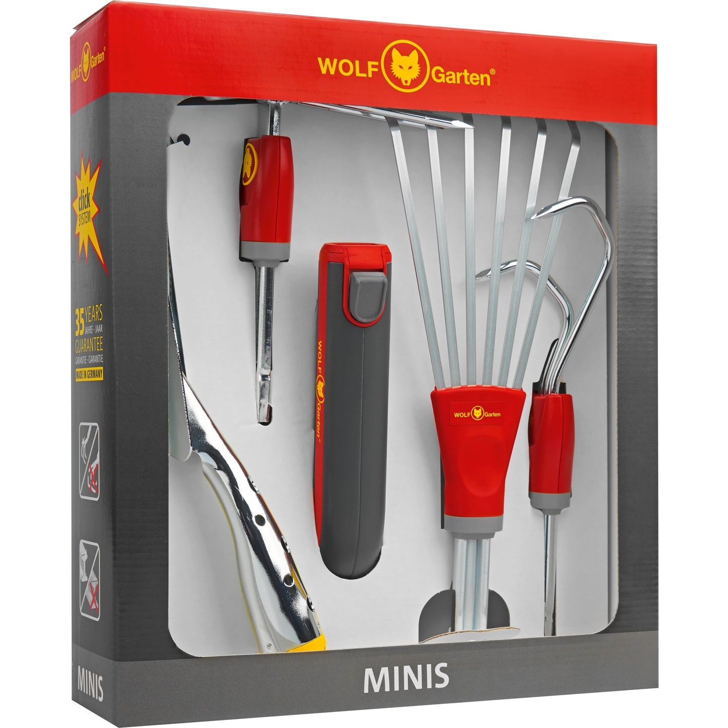 WOLF-Garten multi-star miniset p 262 tuinset (rood grijs, 5-delig)