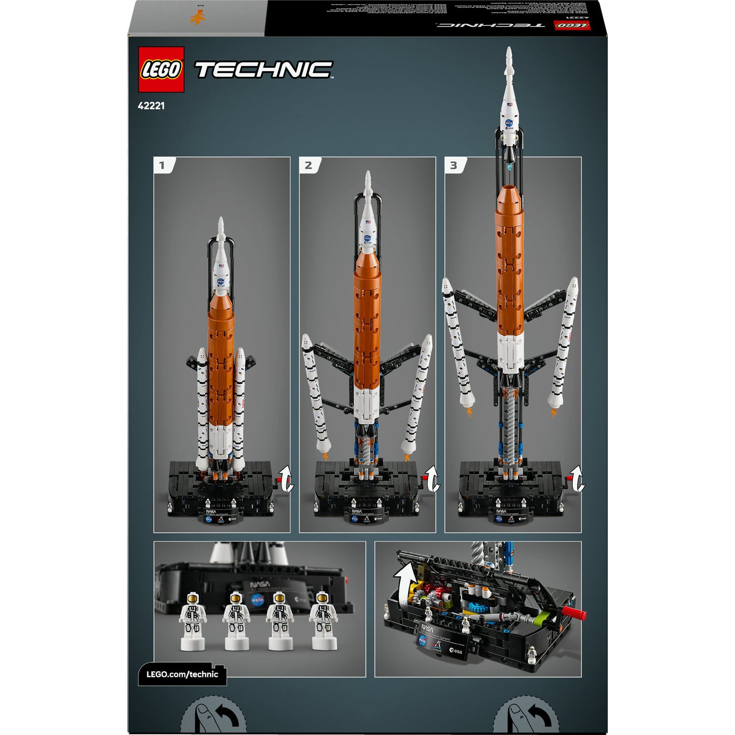 LEGO technic 42221 nasa artemis ruimteraket