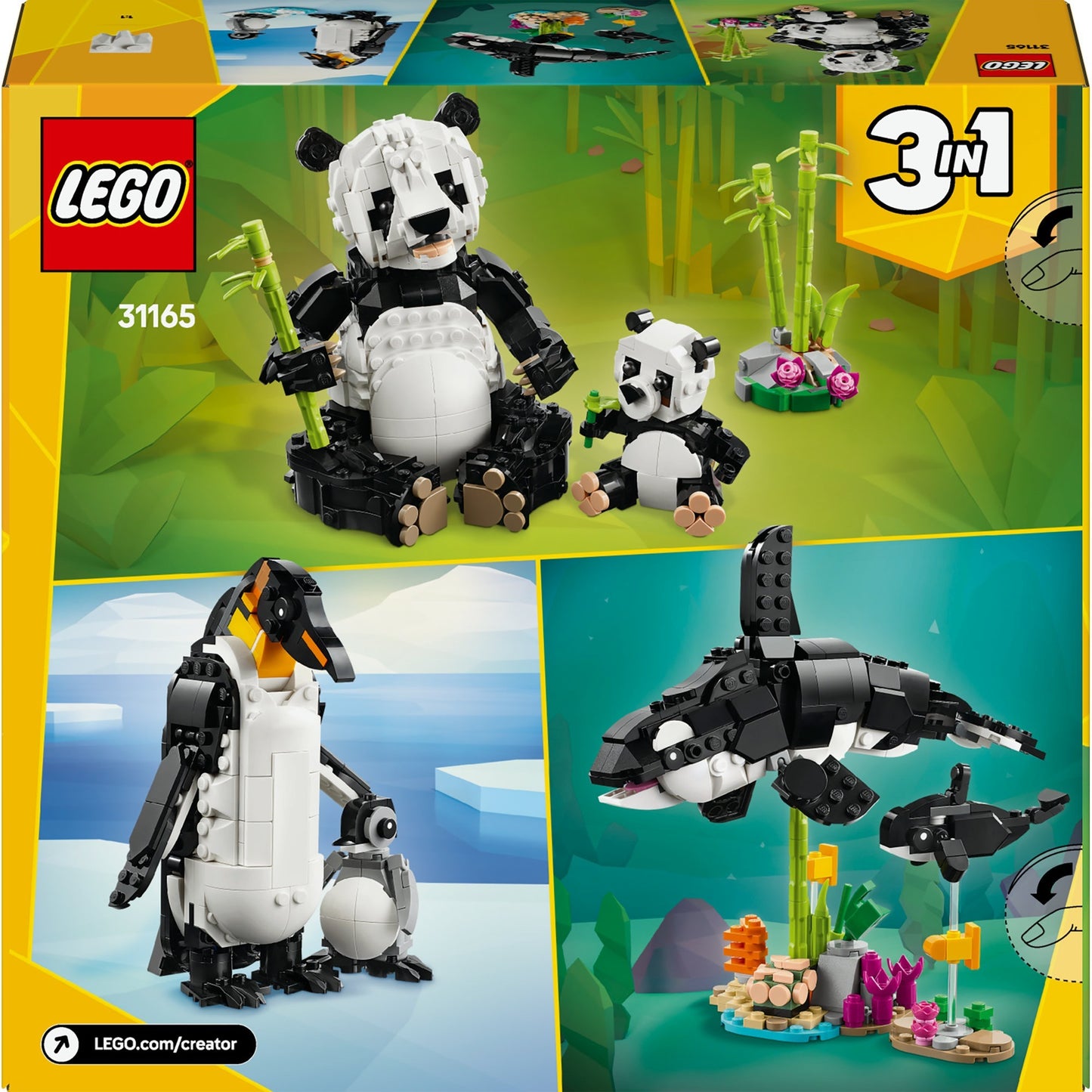 LEGO creator 31165 wilde dieren: pandafamilie