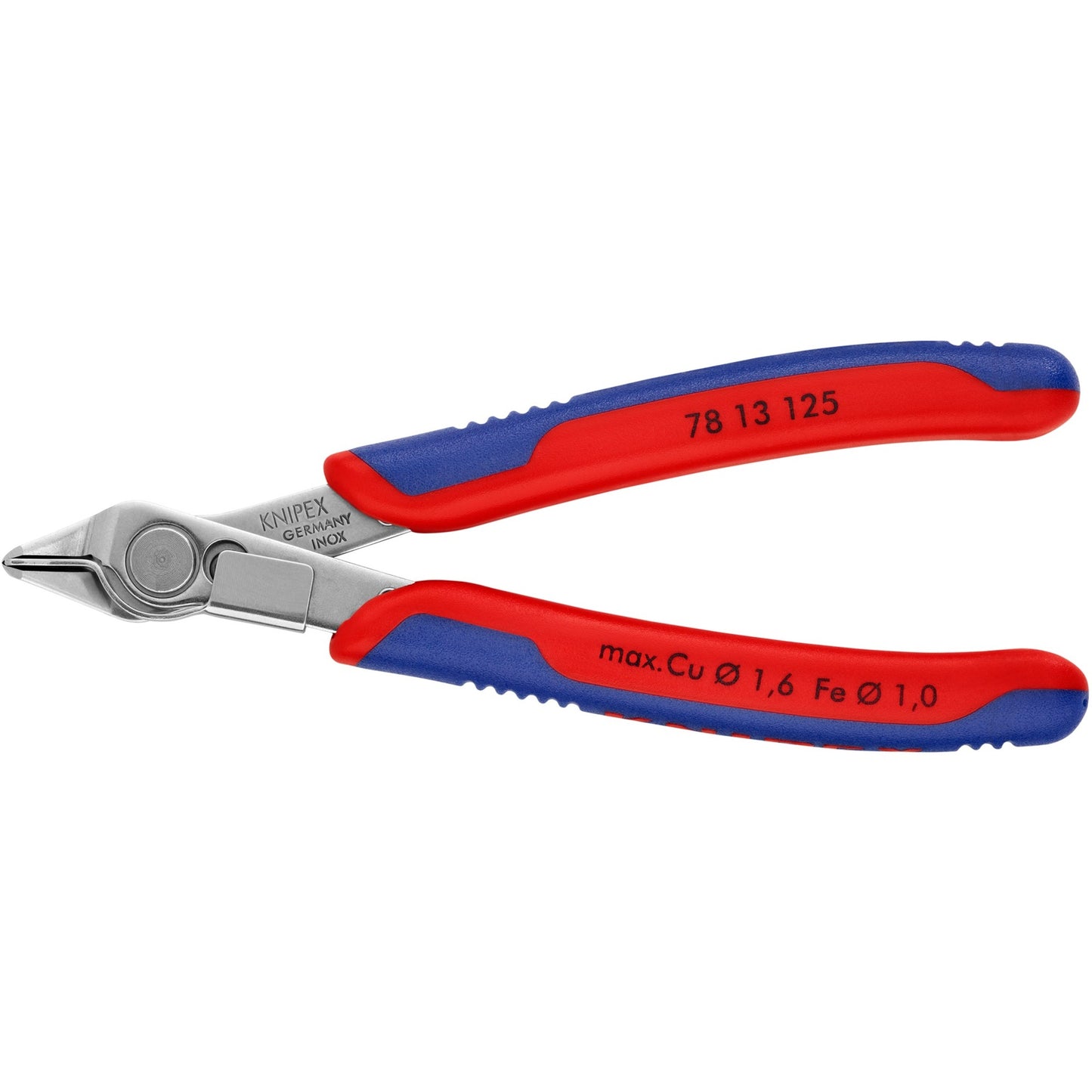KNIPEX electronic super knips 78 13 125 elektronica-tang (rood blauw)