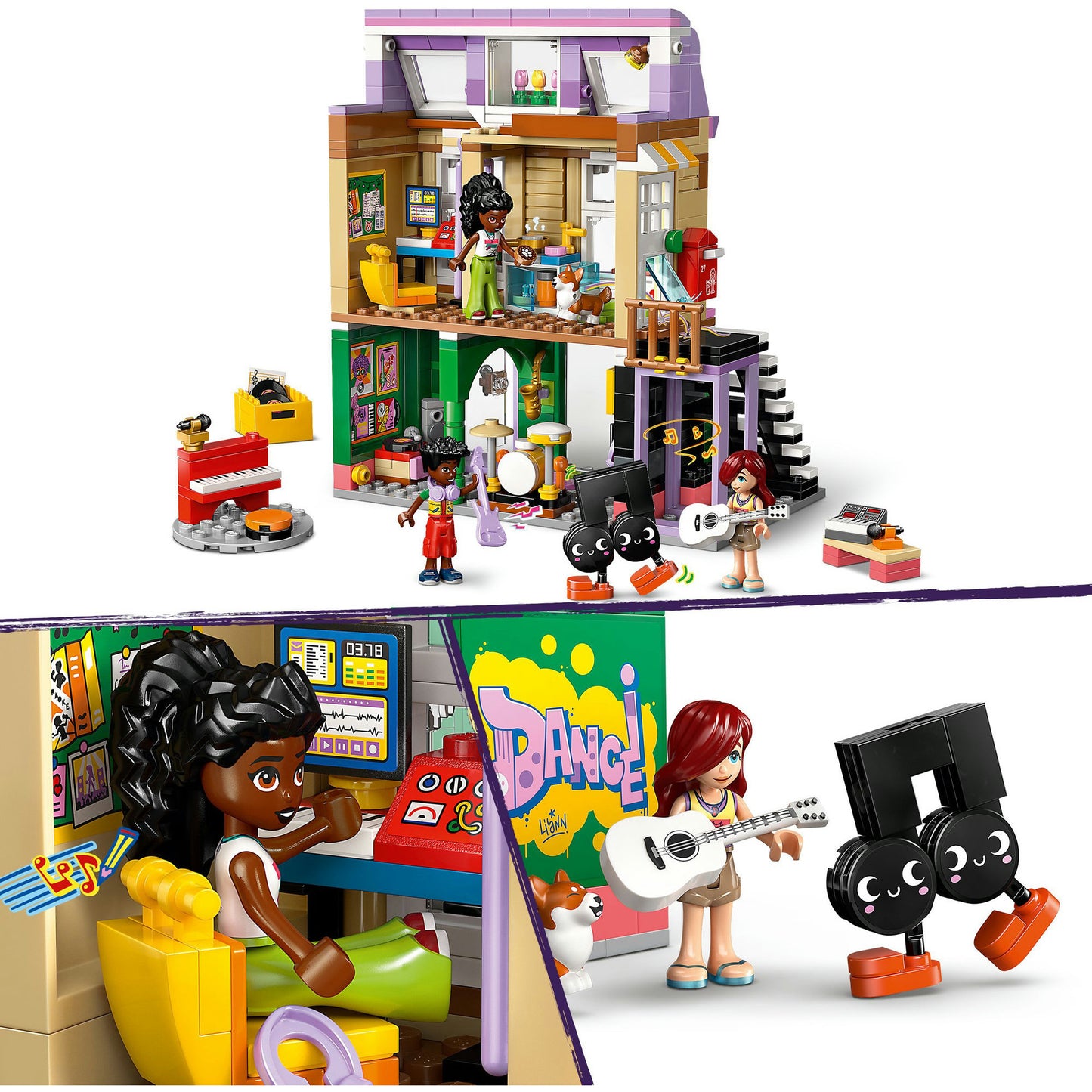 LEGO friends 42653 muziekwinkel en appartement
