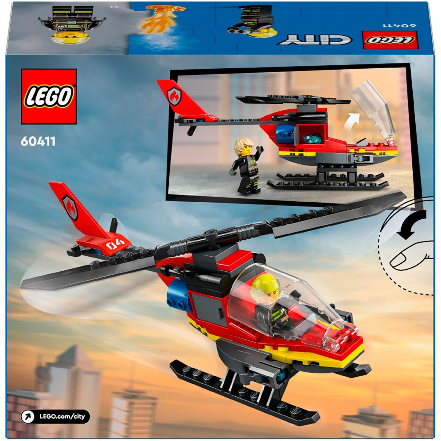 LEGO city - brandweerhelikopter constructiespeelgoed (60411)