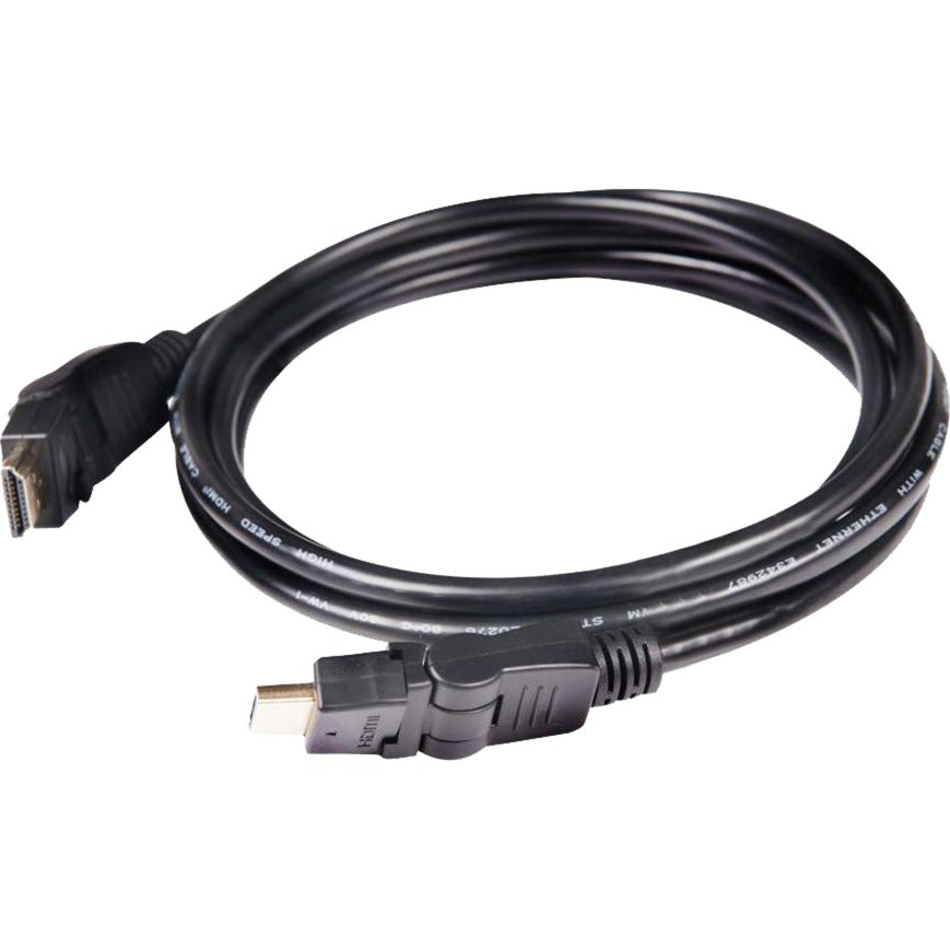 Club 3D hdmi 2.0 360° rotary kabel (zwart, 2 meter, 4k 60hz)
