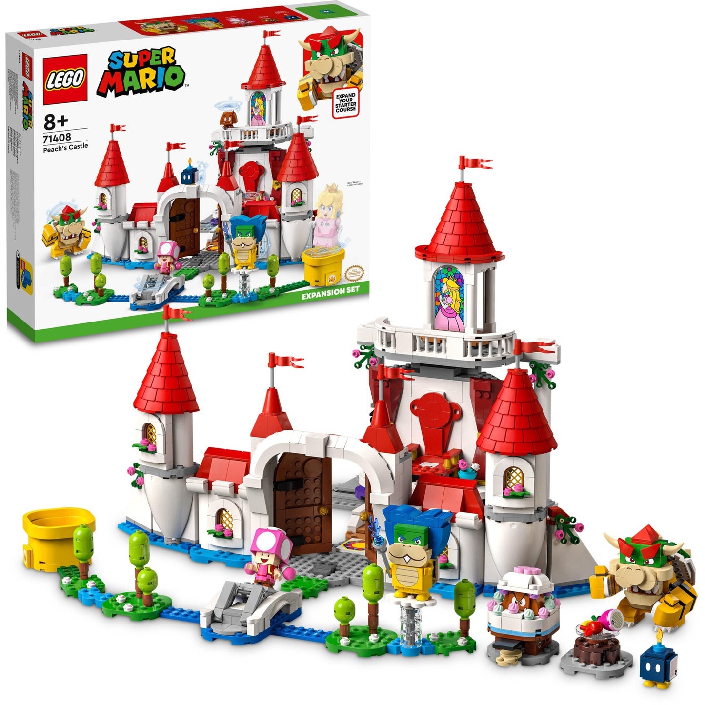 LEGO super mario - uitbreidingsset: peach’ kasteel constructiespeelgoed (71408)