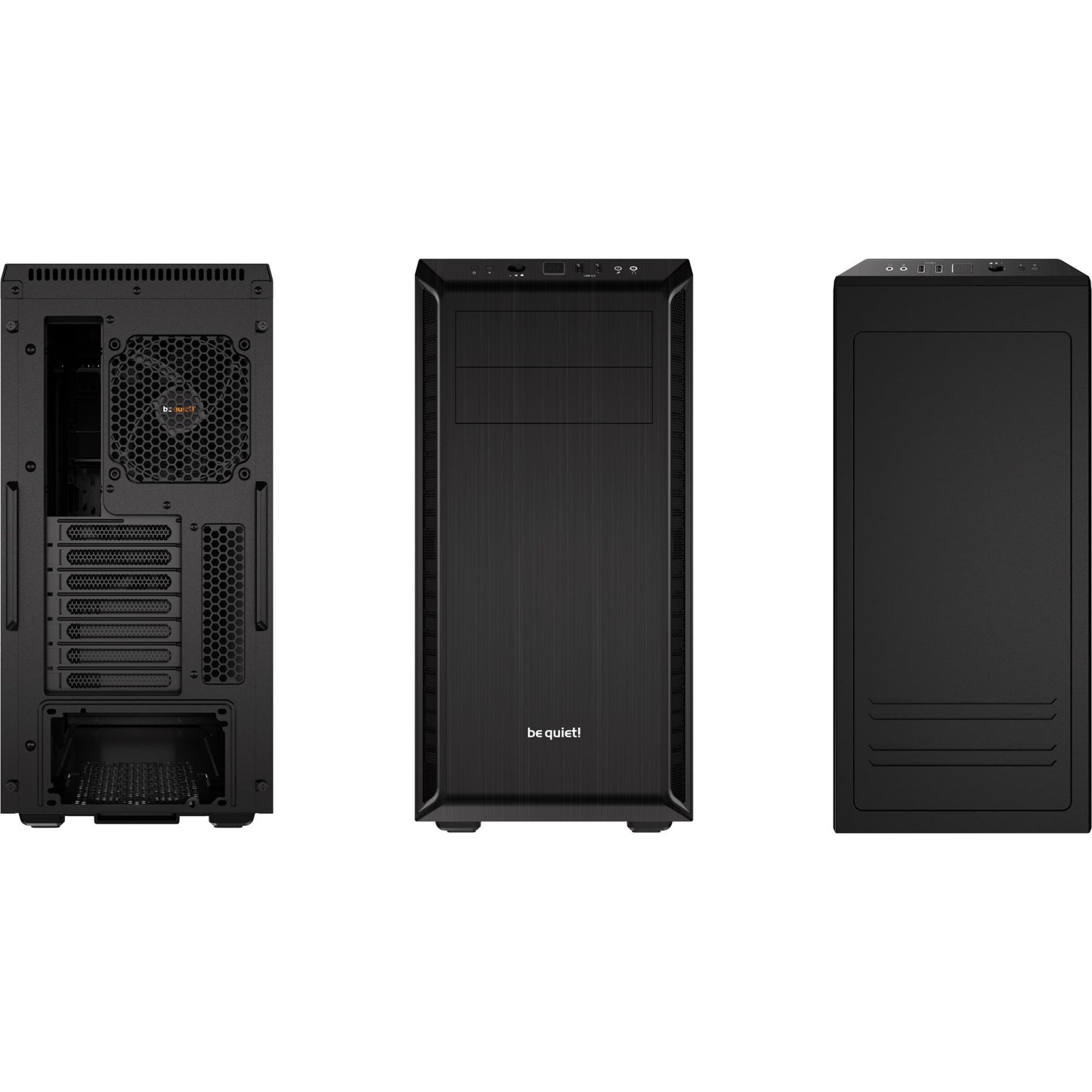 Be Quiet! pure base 600 midi tower behuizing (zwart | 2x usb-a)