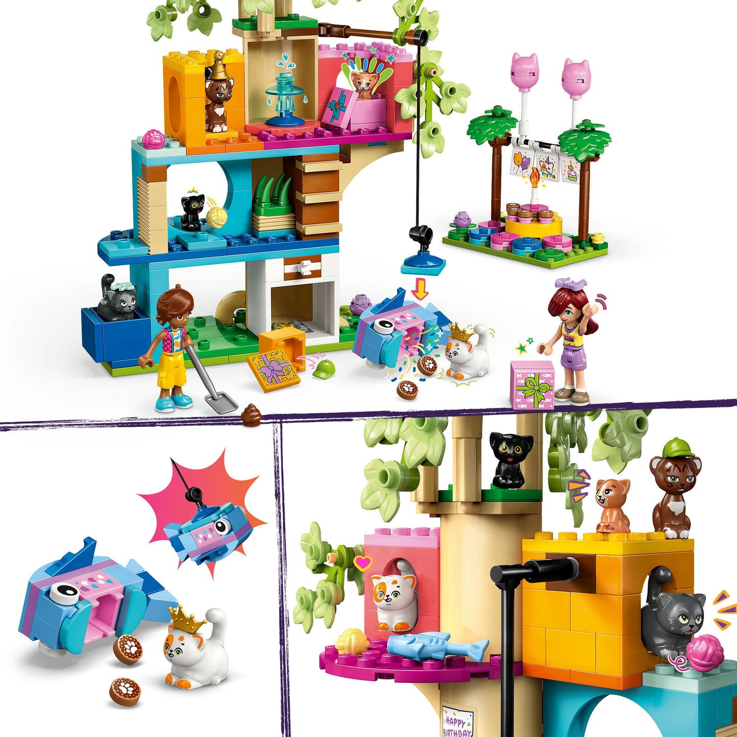 LEGO friends 42666 kattenverjaardagsfeestje en boomhut