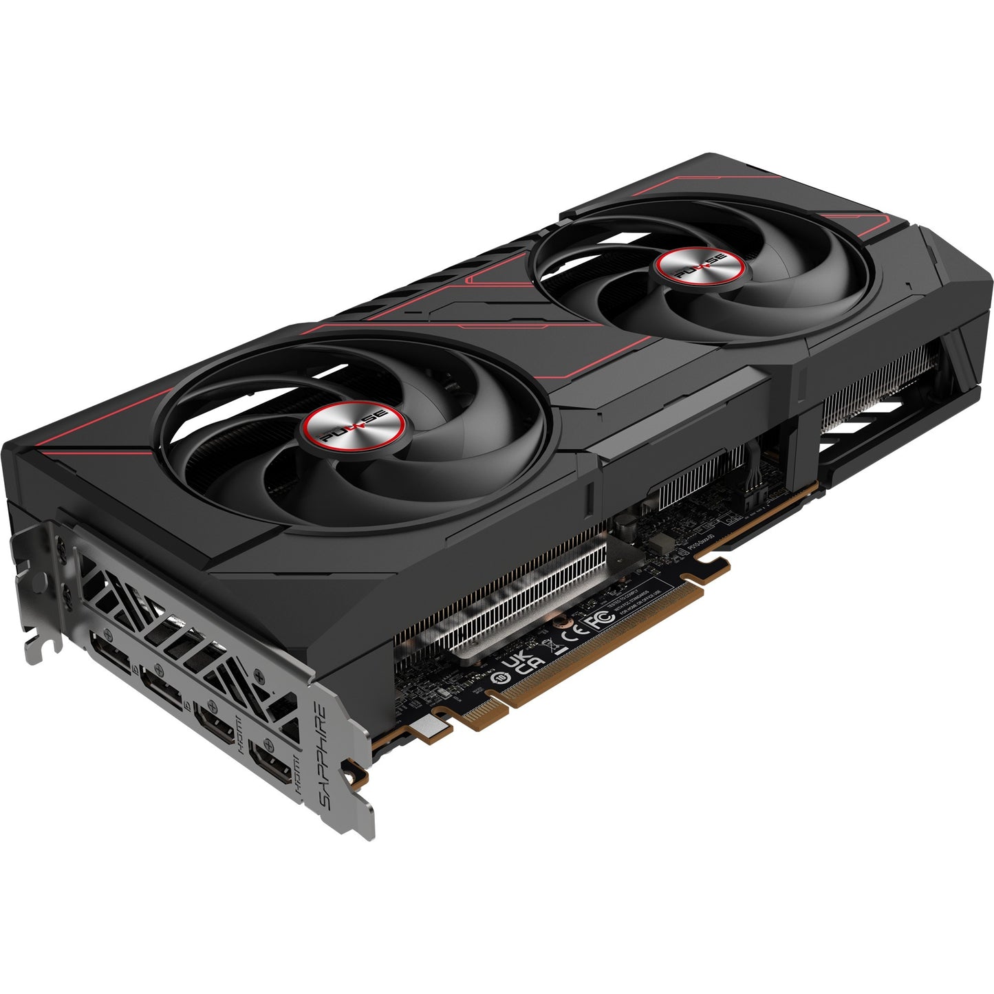 SAPPHIRE radeon rx 9070 pulse grafische kaart (zwart, 2x displayport, 2x hdmi, rdna4)
