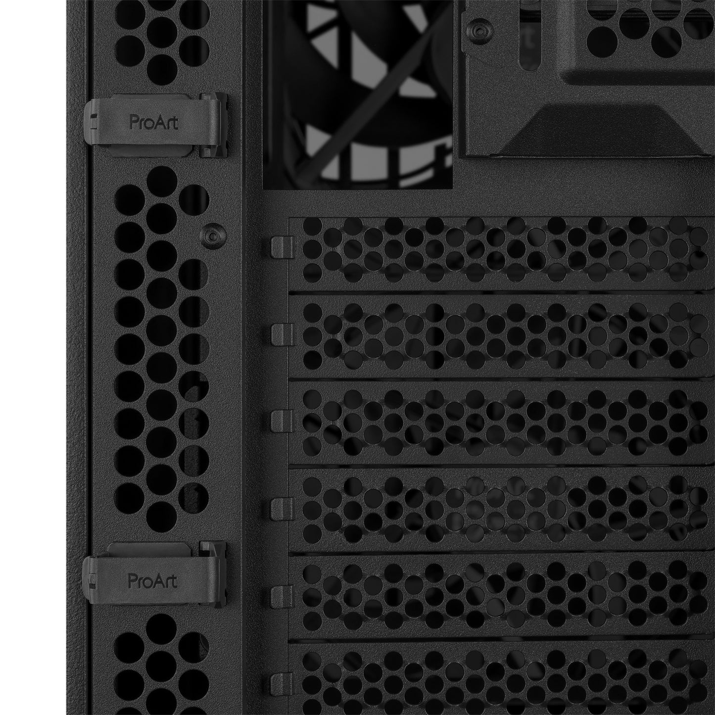 ASUS proart pa401 wood edition - metal panel midi tower behuizing (zwart | 2x usb-a | 1x usb-c)