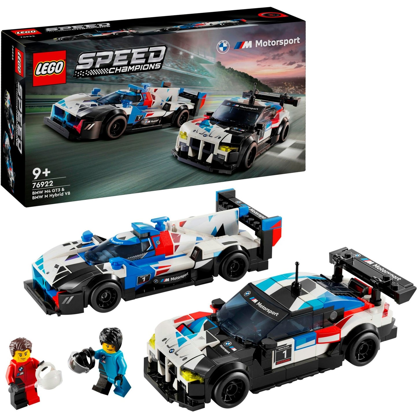 LEGO speed champions - bmw m4 gt3 bmw m hybrid v8 racewagens constructiespeelgoed (76922)