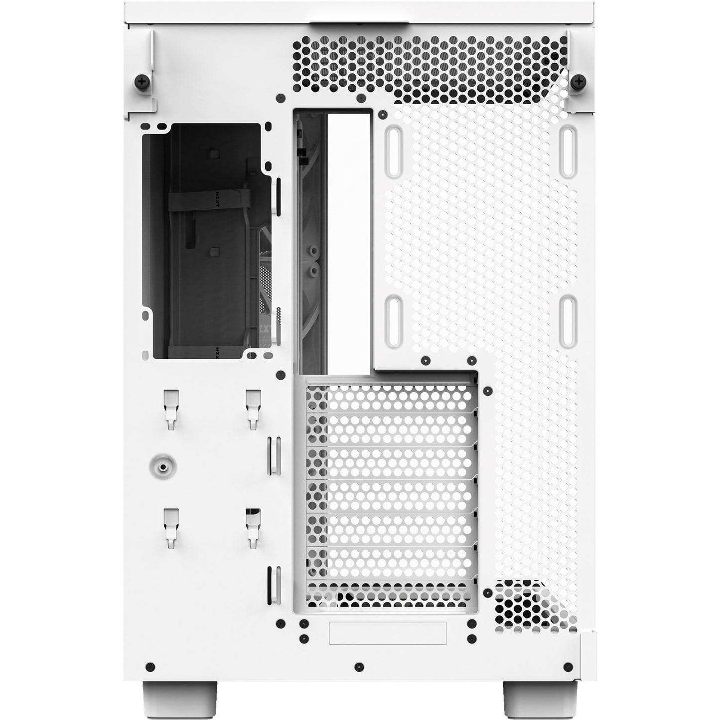 NZXT h6 flow midi tower behuizing (wit | 2x usb-a | 1x usb-c | tempered glass)