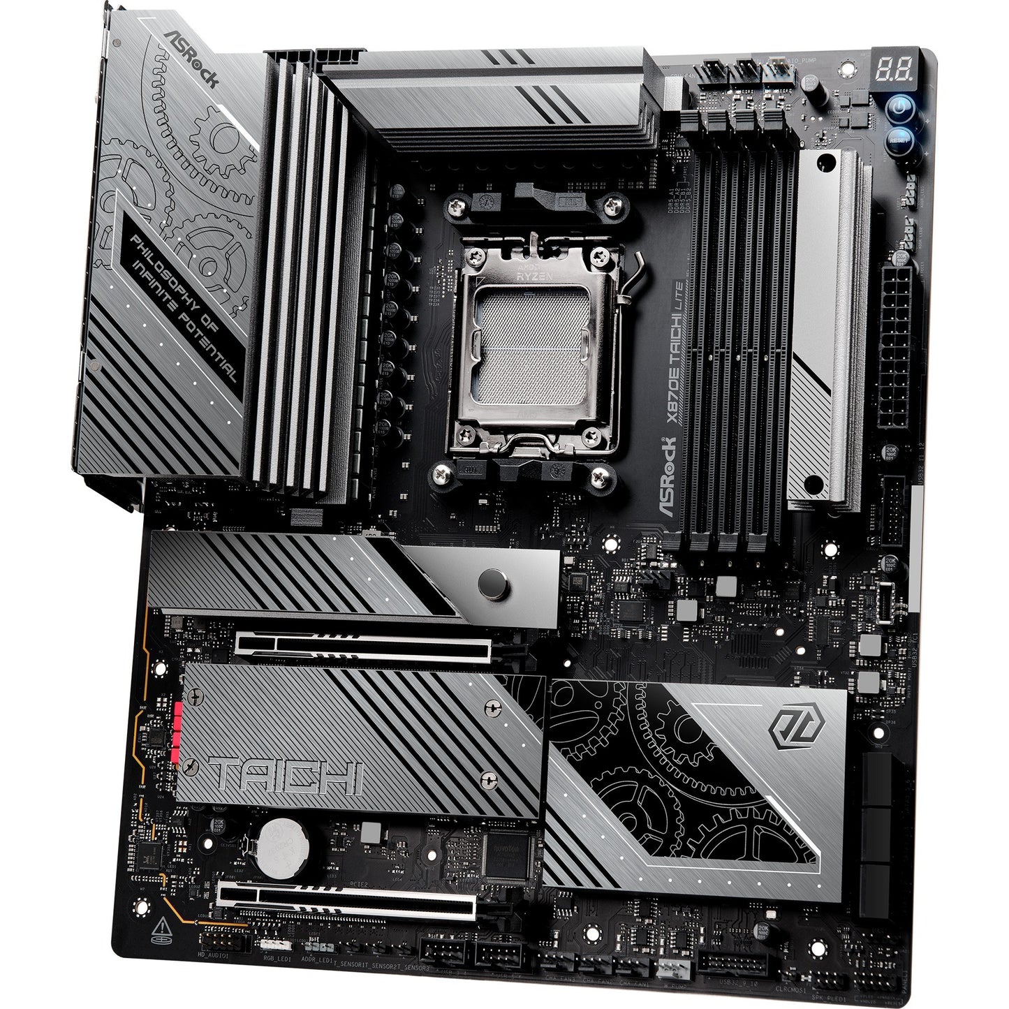 ASRock x870e taichi lite socket am5 moederbord (raid, 5 gb-lan, wi-fi 7, bt, e-atx)