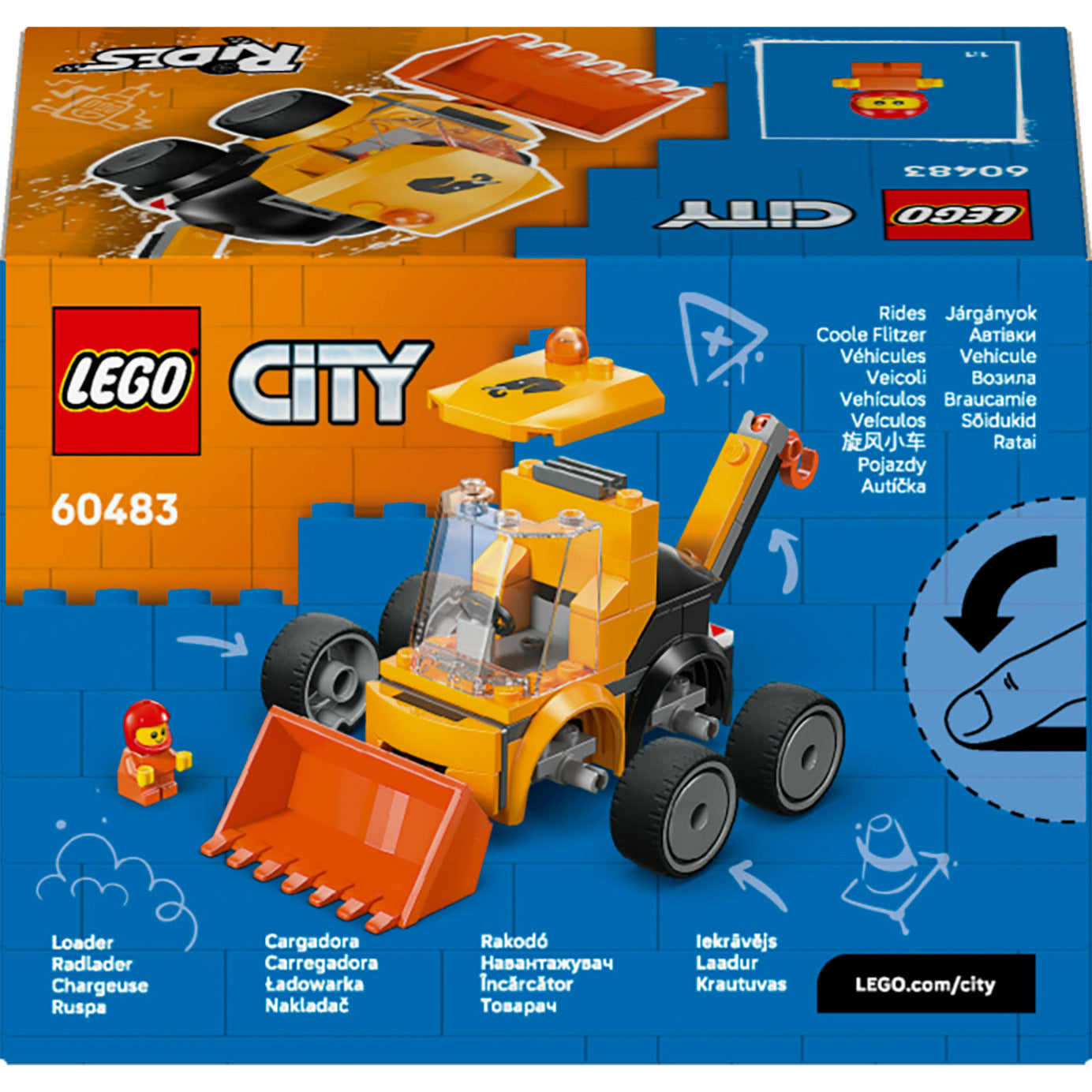 LEGO city 60483 voertuigen bouwlader