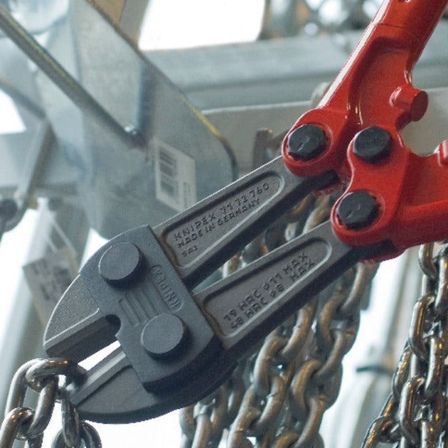 KNIPEX boutensnijder 71 72 910 kniptang (rood blauw, middensnijder, geschroefd scharnier)