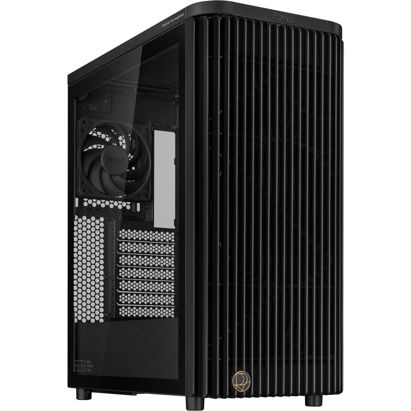 ASUS proart pa401 - tempered glass panel midi tower behuizing (zwart | 2x usb-a | 1x usb-c | tempered glass)