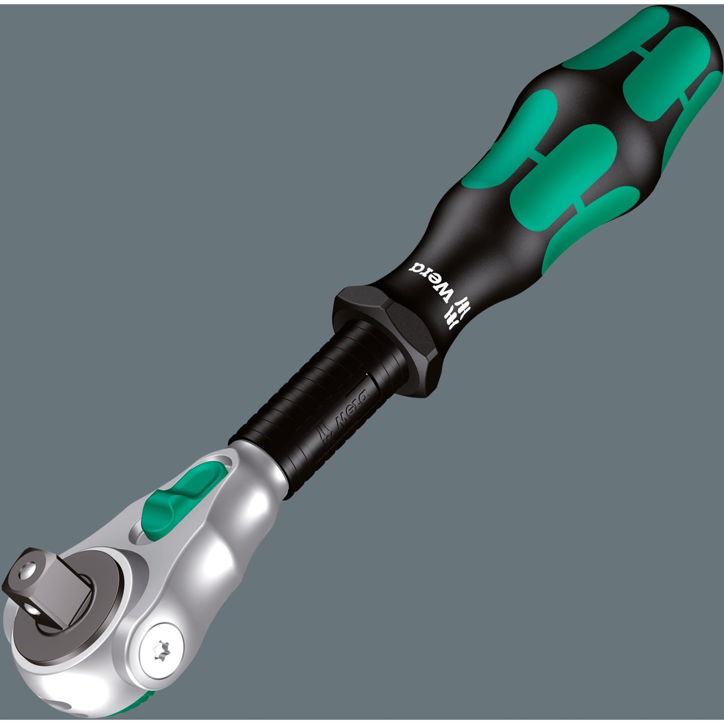 Wera kraftform compact zyklop ms1 metal speed ratel, 1 4 (zwart groen, 2-delig)
