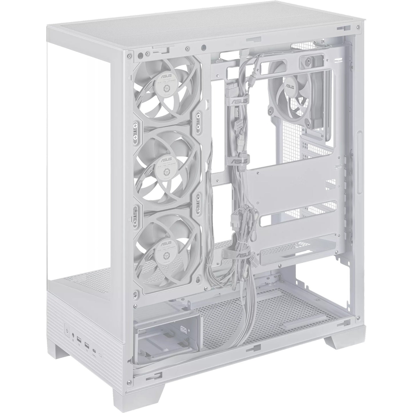 ASUS a31 plus midi tower behuizing (wit | 2x usb-a | 2x usb-c | tempered glass)