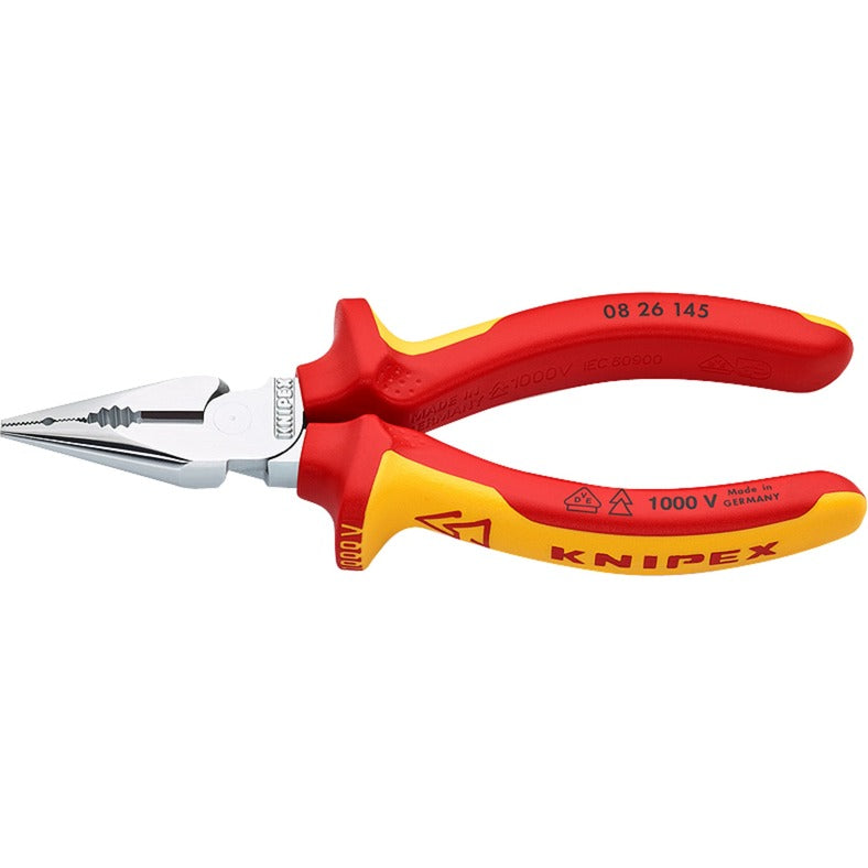 KNIPEX spitsbek combinatietang vde 0826145 (rood geel, geïsoleerd tot 1000 v)