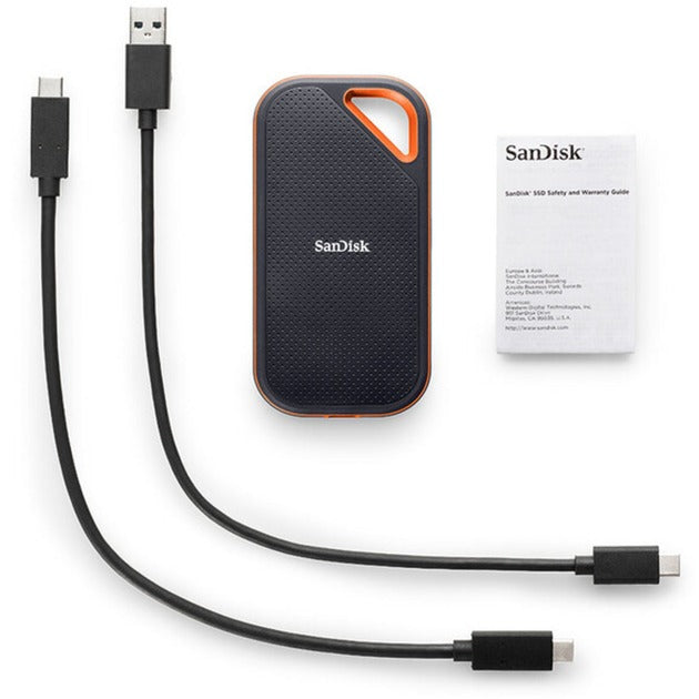 SanDisk extreme pro portable v2, 1 tb externe ssd (zwart oranje, sdssde81-1t00-g25, usb-c)