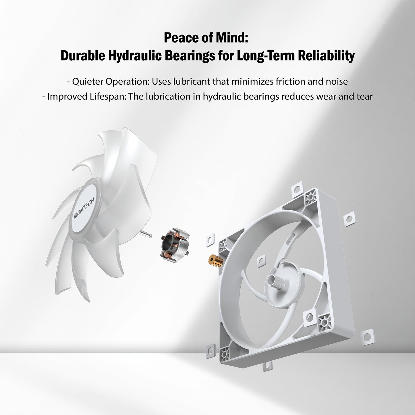 Montech gf120 argb pwm case fan (wit, 120 x 120 x 25 mm)
