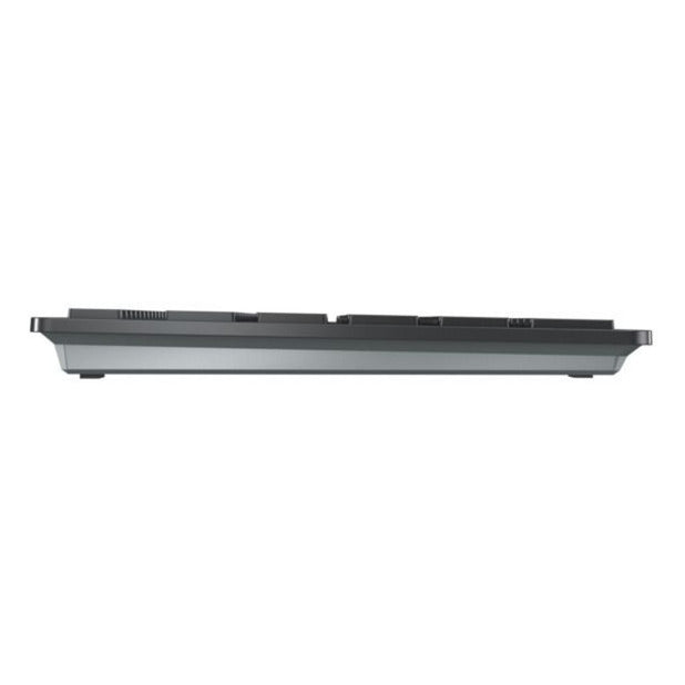 CHERRY kw 9100 slim toetsenbord (zwart, eu lay-out (qwerty), scissor switches, 100%, abs, usb-c, 2.4 ghz, bluetooth)