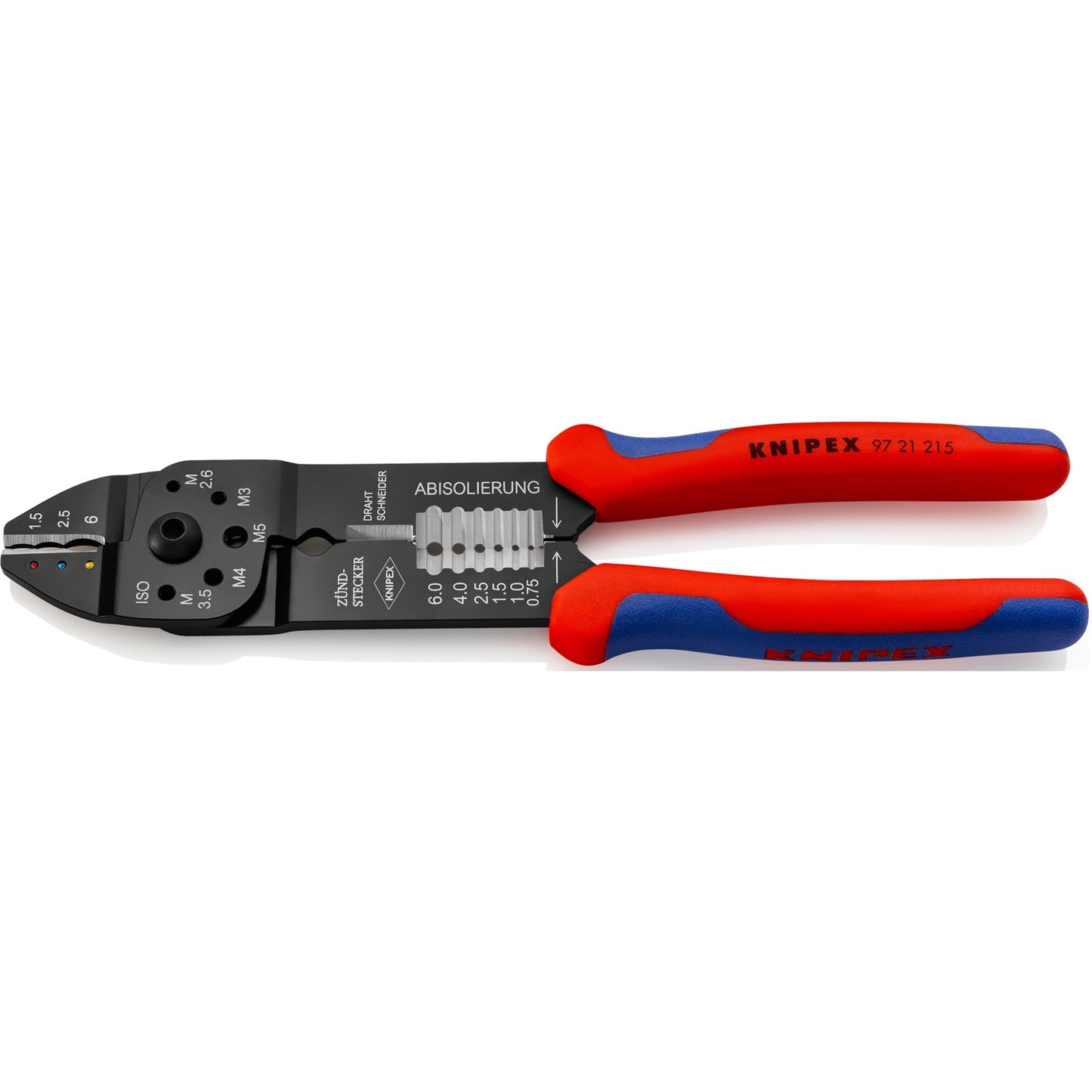 KNIPEX krimptang 9721215 (rood blauw)
