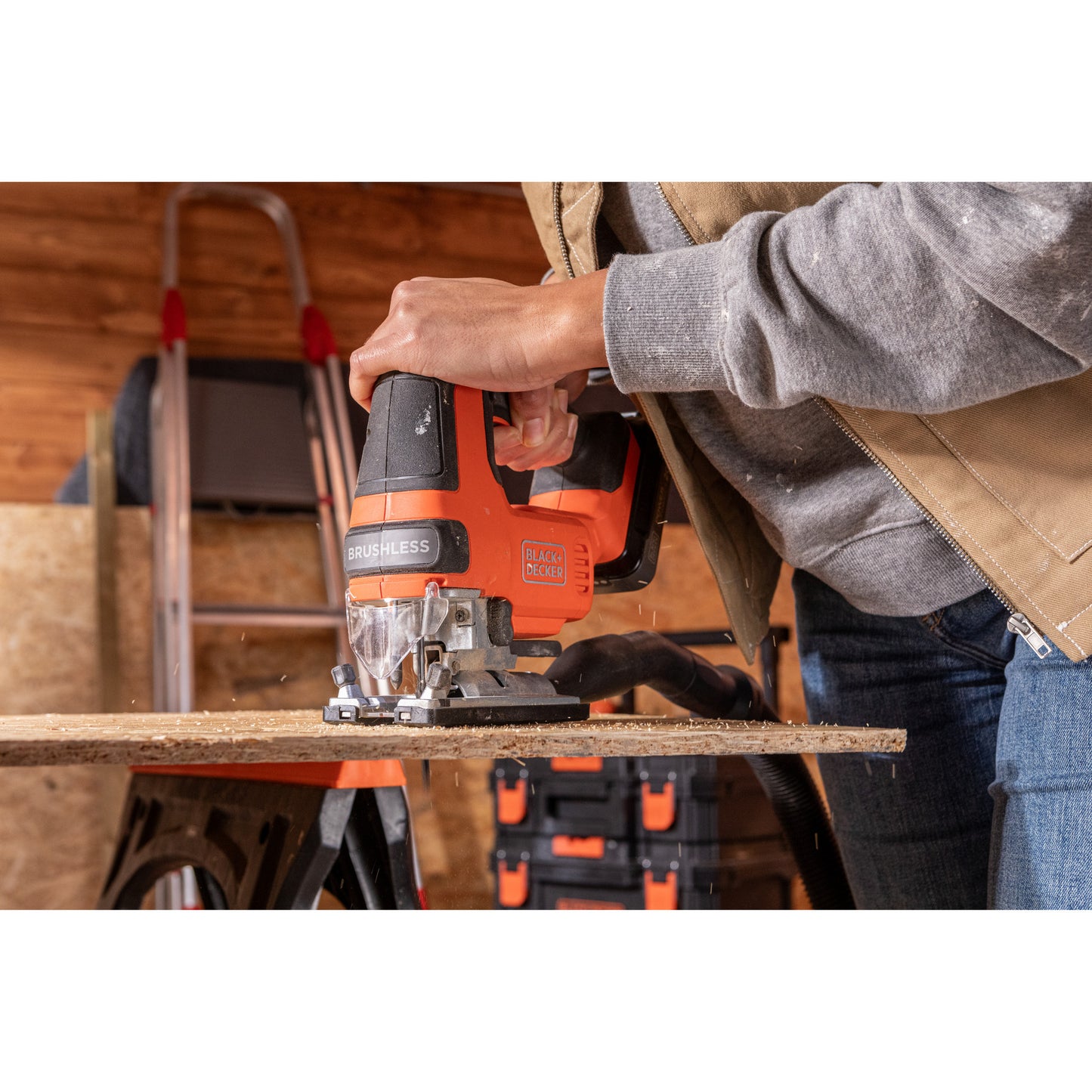 BLACK+DECKER blcjs78n-xj 18v decoupeerzaag (zwart oranje, accu en oplader niet inbegrepen)