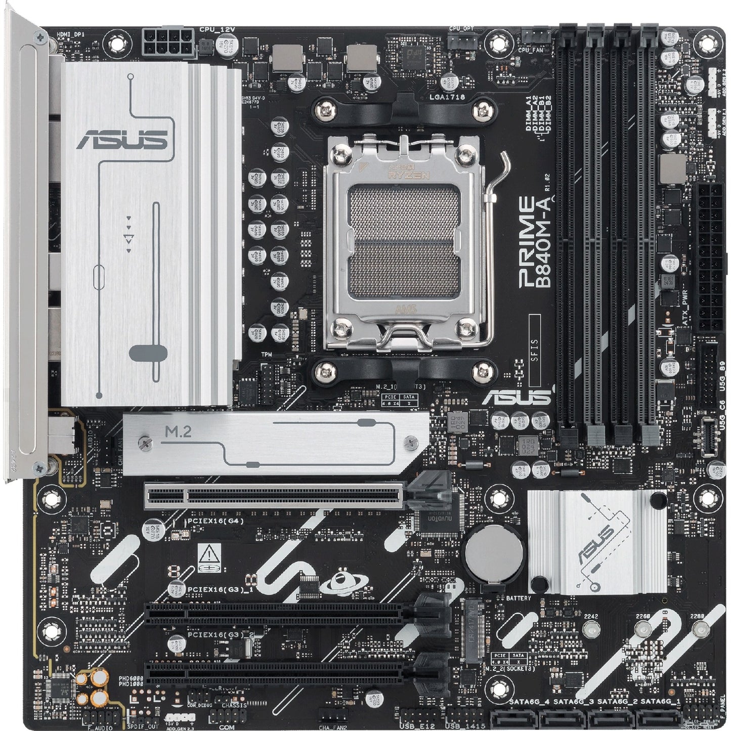 ASUS prime b840m-a-csm socket am5 moederbord ( 2,5gb-lan, sound, µatx)