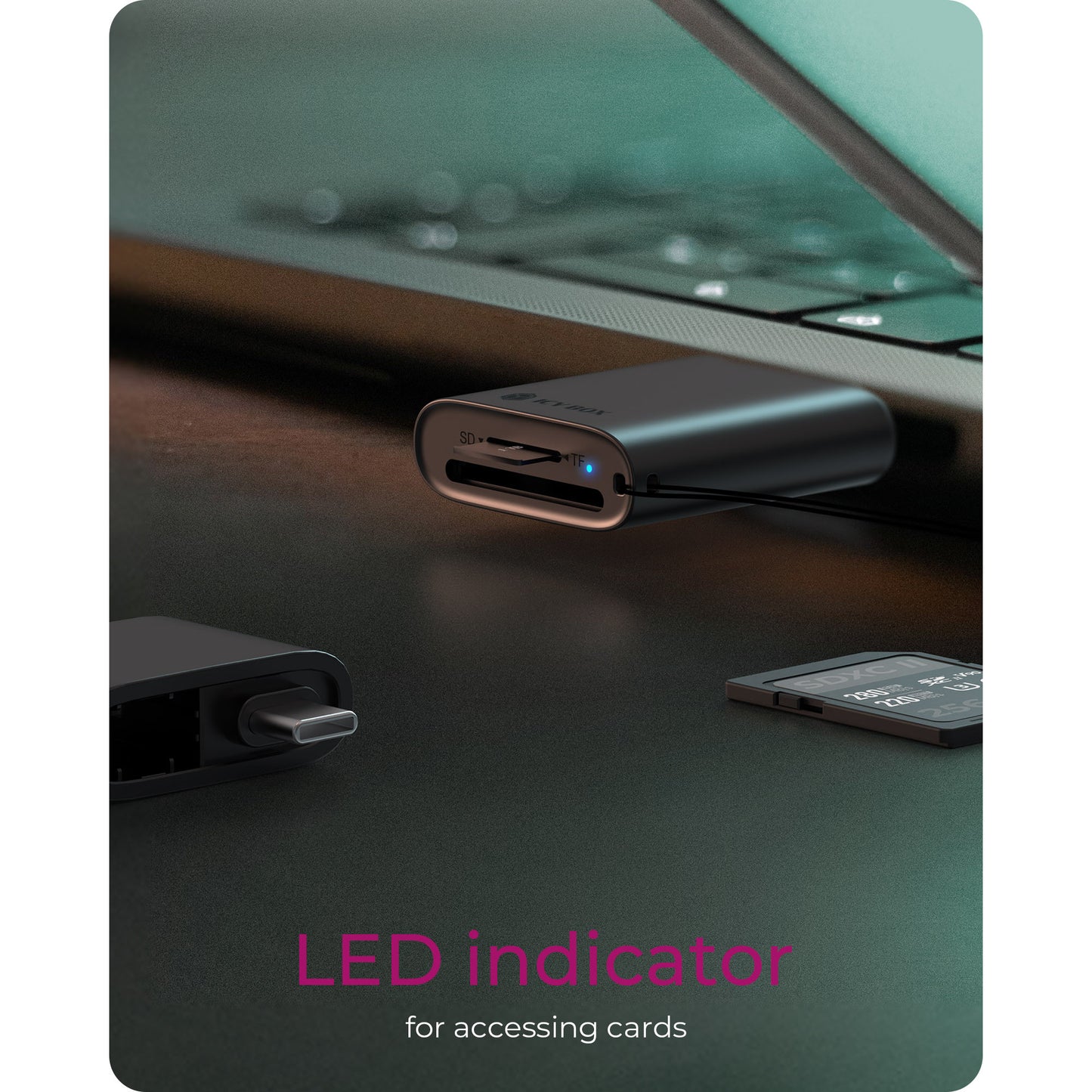 ICY BOX ib-cr204-cu3 2-in-1 kaartlezer (zwart)