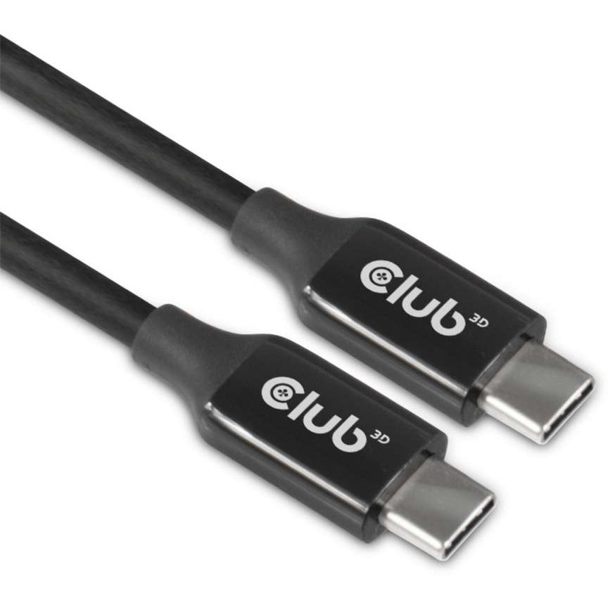 Club 3D usb-c 3.2 gen2 > usb-c active bi-directional kabel (zwart, 5 meter, 8k 60hz)