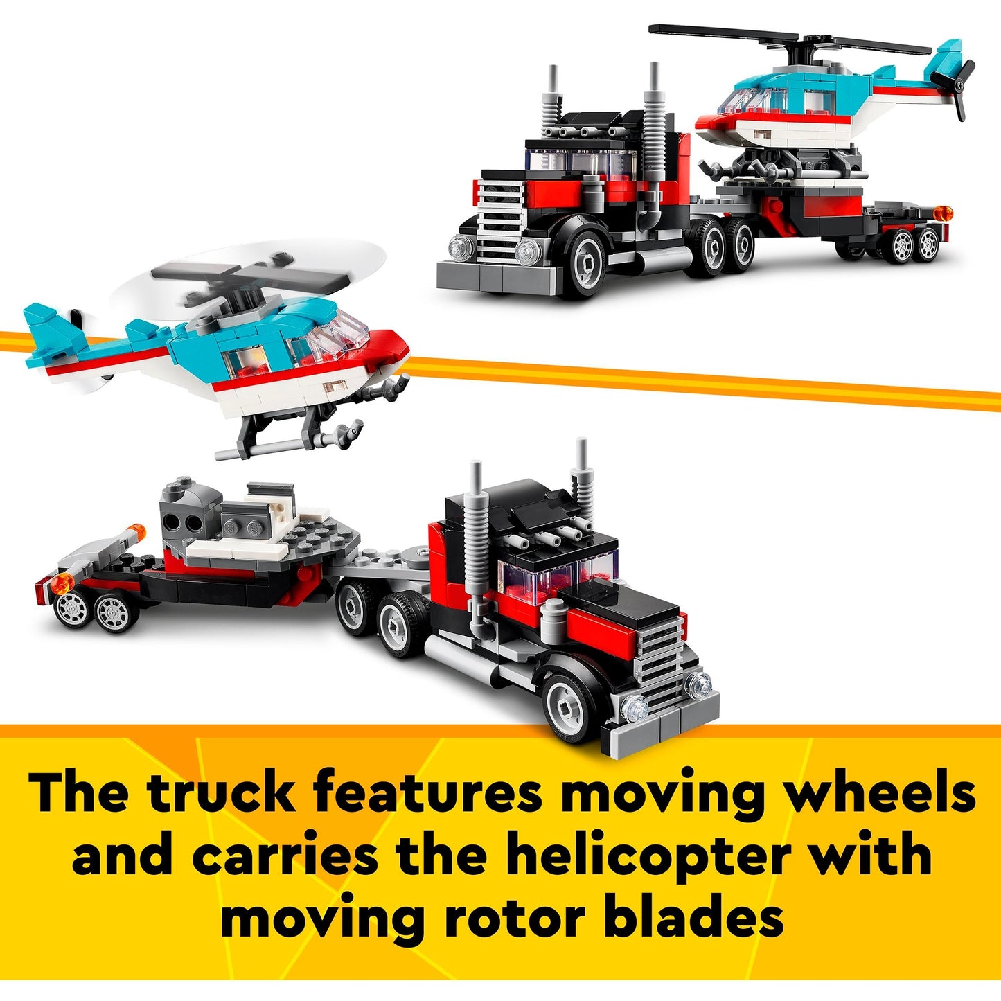 LEGO creator 31146 truck met helikopter