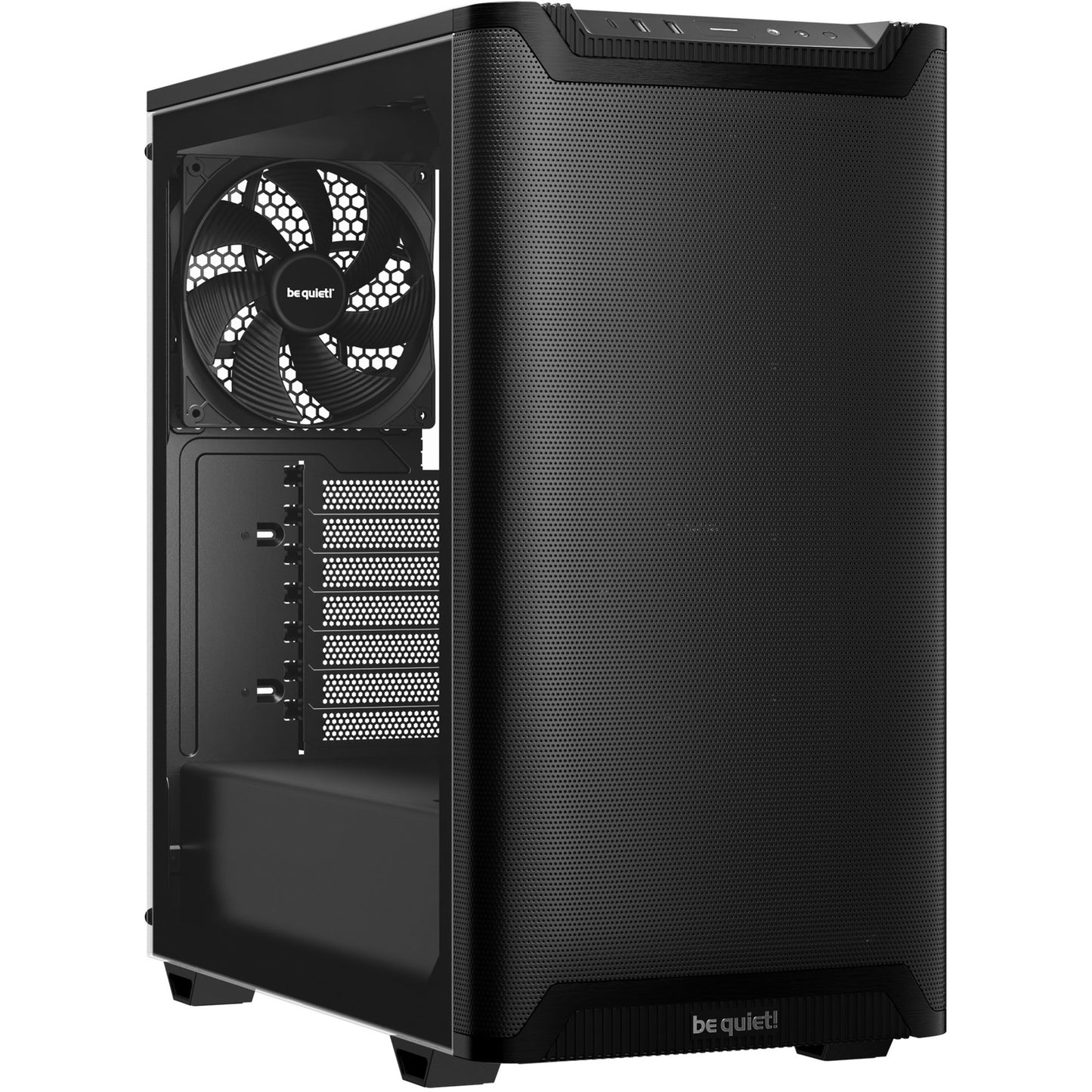 Be Quiet! pure base 501 airflow window midi tower behuizing (zwart | 2x usb-a | 1x usb-c | tempered glass)