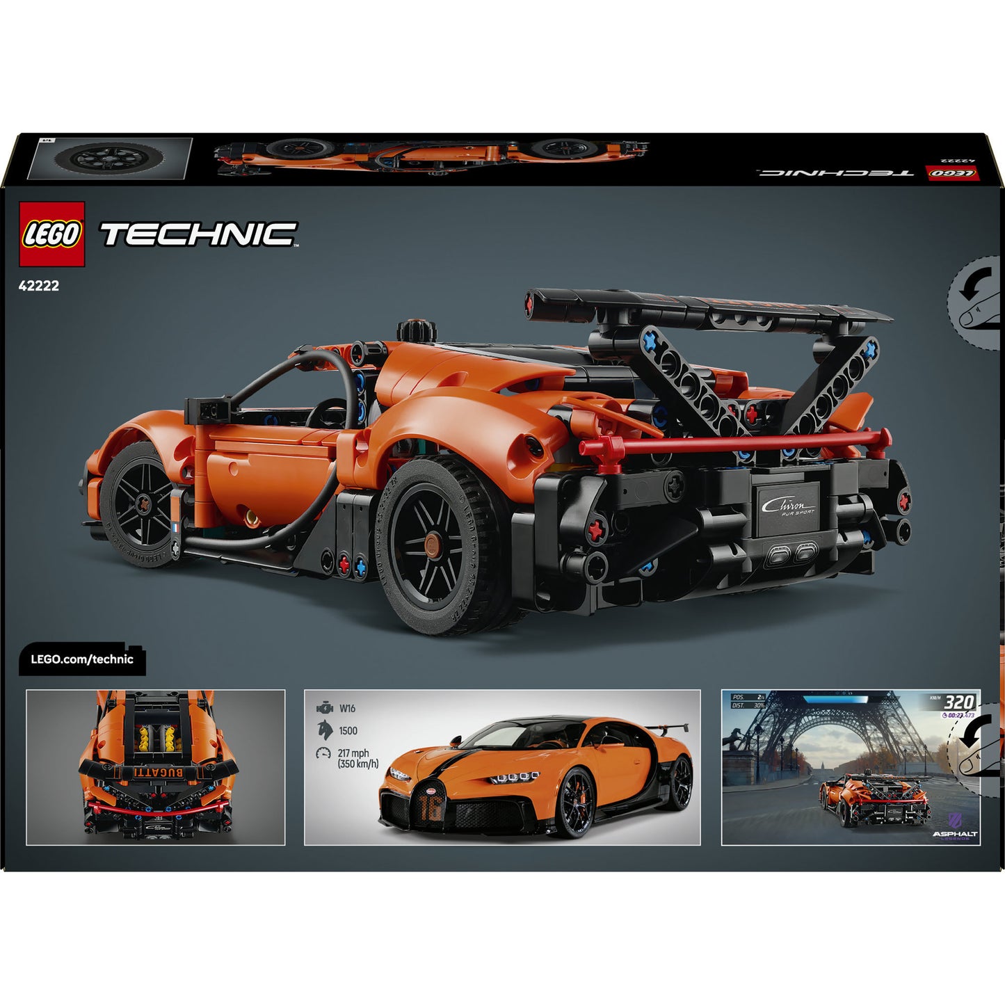 LEGO technic 42222 bugatti chiron pur sport