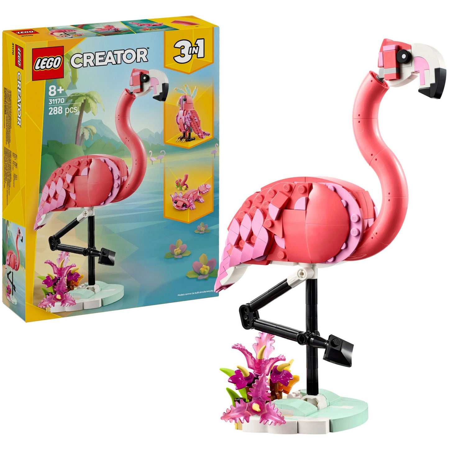 LEGO creator 31170 wilde dieren roze flamingo