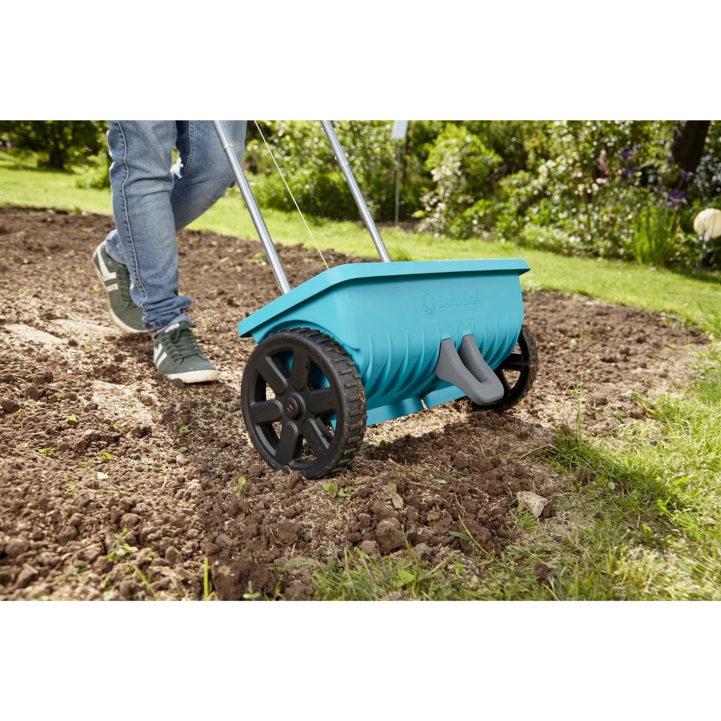 GARDENA strooiwagen l strooiapparatuur (turquoise zwart, 432-20)