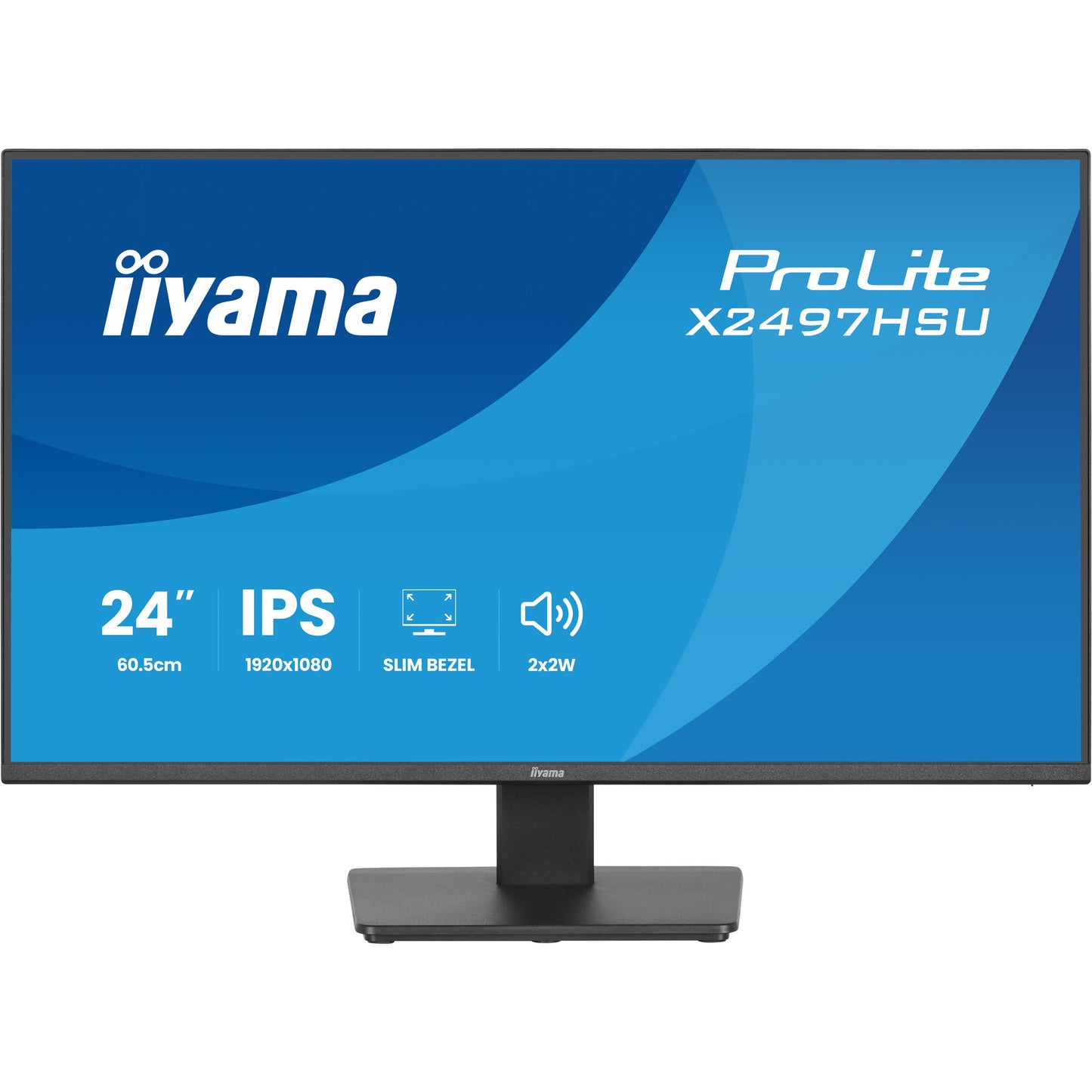 Iiyama prolite x2497hsu-b1 23.8 monitor (zwart, 120 hz, hdmi, displayport, usb-c, audio)