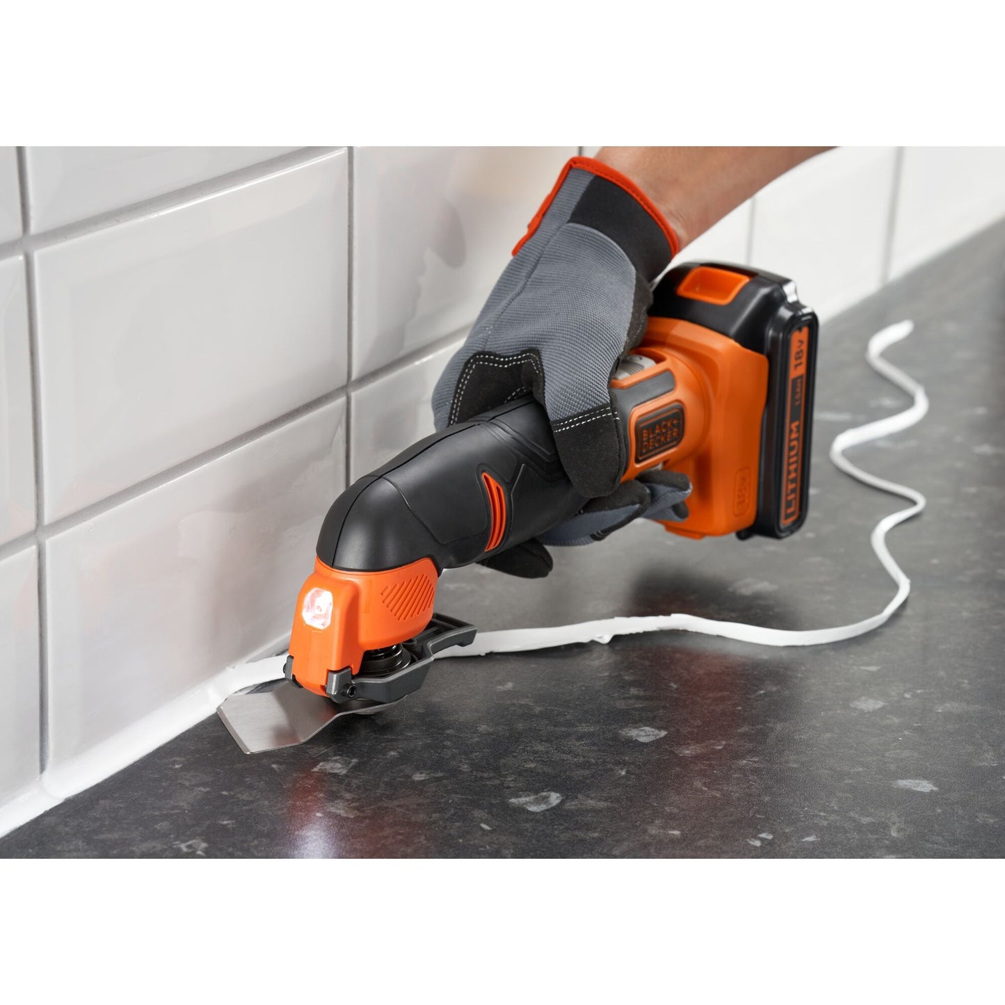 BLACK+DECKER bdcos18n-xj 18v oscillerende multitool multifunctioneel gereedschap (oranje zwart, accu en oplader niet inbegrepen)