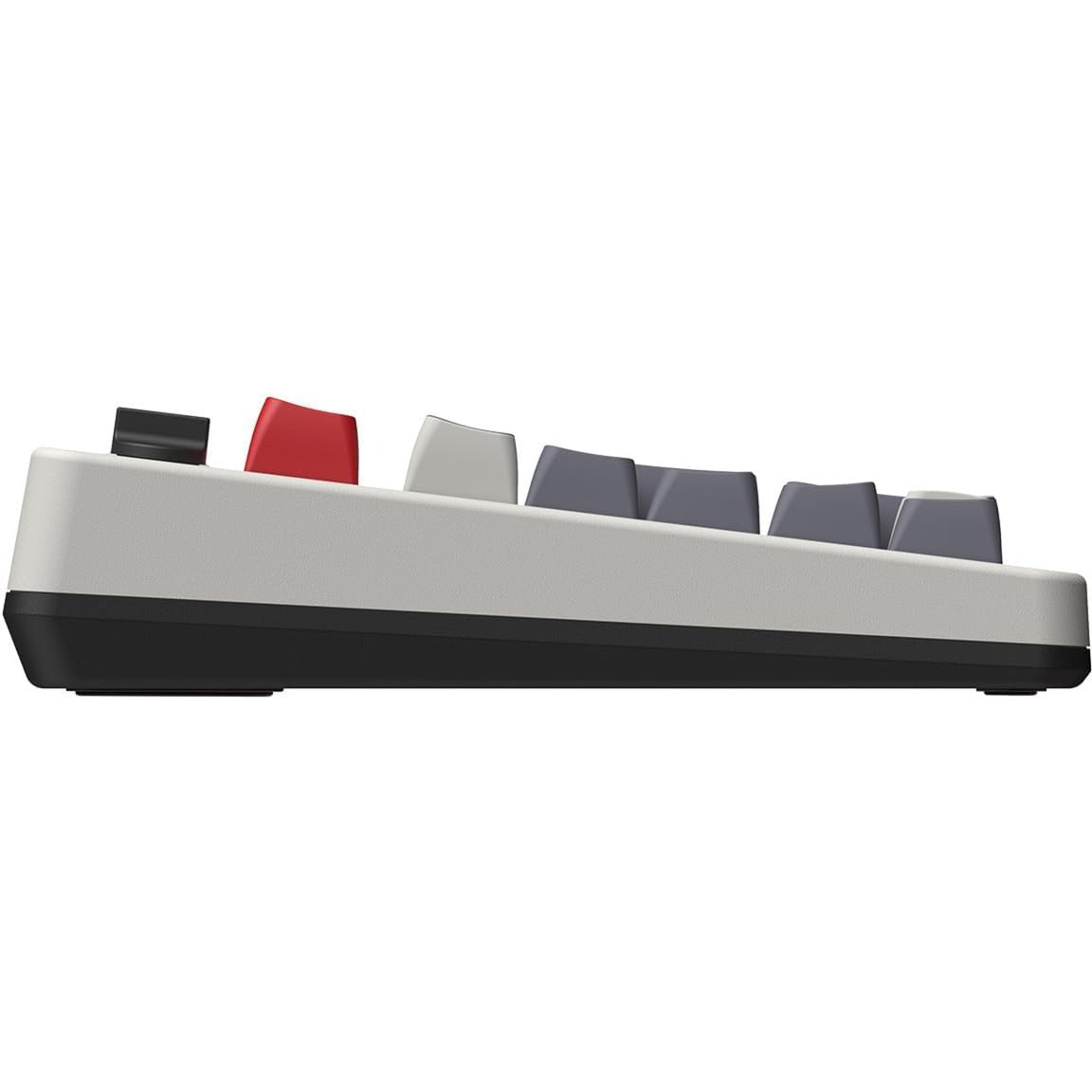 8BitDo retro mechanical keyboard n edition (grijs, us lay-out (qwerty), kailh box white, 100%, bluetooth low energy, wireless 2.4g, usb)
