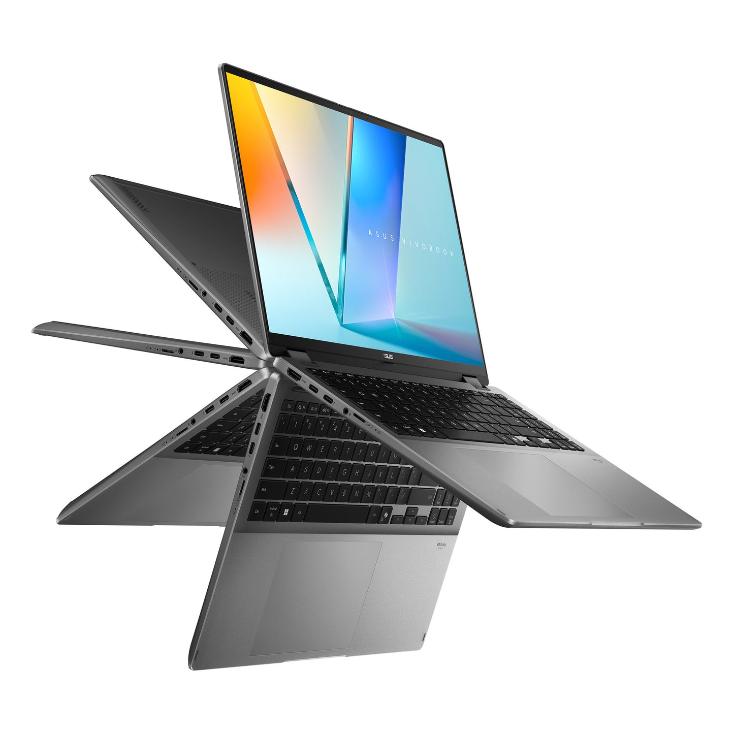 ASUS vivobook 16 flip tp3607sa-si099w 16 copilot+ 2-in-1 laptop (grijs | core ultra 7 258v | arc graphics | 32 gb | 1 tb ssd | touch)
