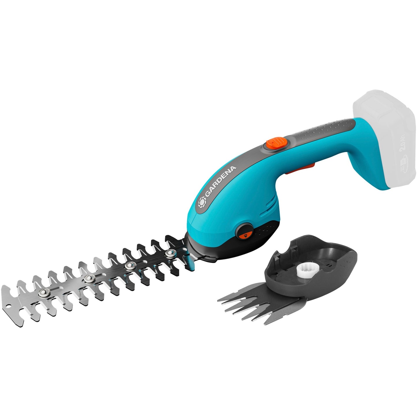 GARDENA accu-gras- en struikschaar powercut 20 18v p4a grasschaar (turquoise grijs, accu en oplader niet inbegrepen, power for all alliance)