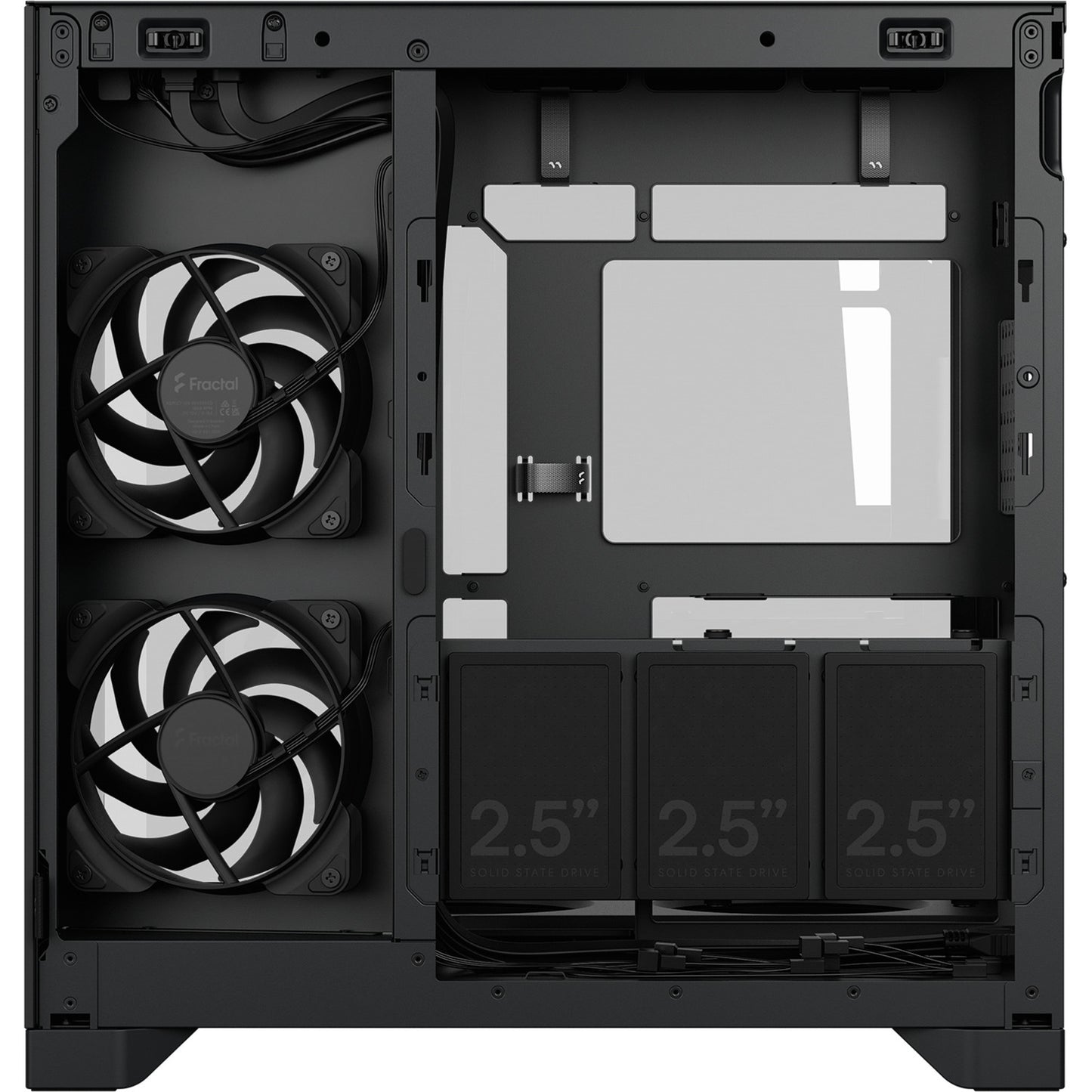 Fractal Design pop 2 vision midi tower behuizing (zwart | 1x usb-a | 1x usb-c | tempered glass)