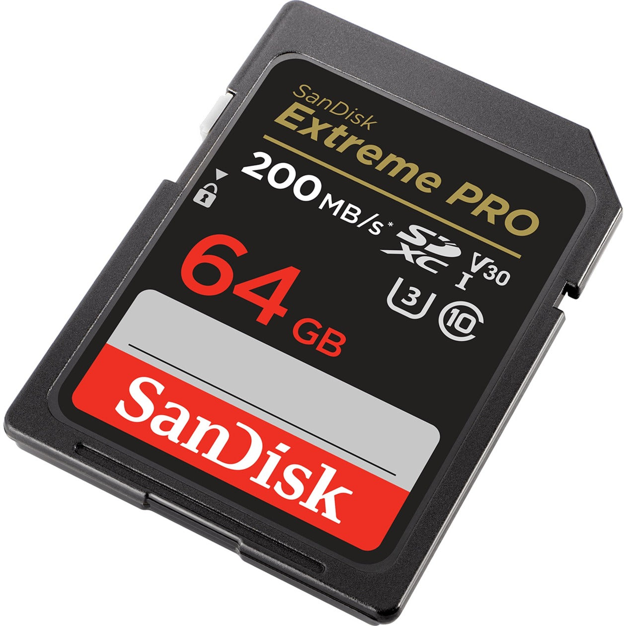 SanDisk extreme pro 64 gb sdxc geheugenkaart (zwart, uhs-i, class 10, u3, v30)