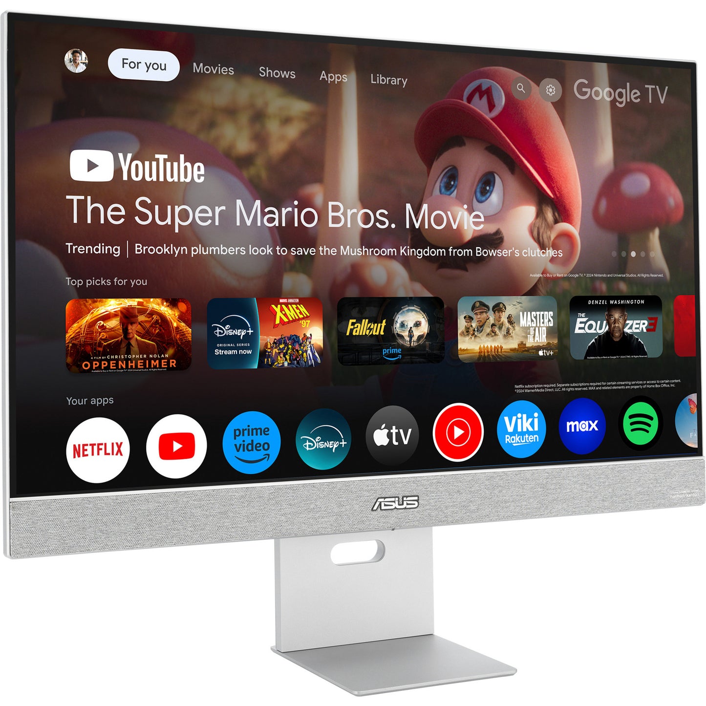 ASUS zenscreen smart monitor ms32uc 31.5 4k uhd (grijs, hdmi, displayport, 2x usb-a, usb-c, wifi)