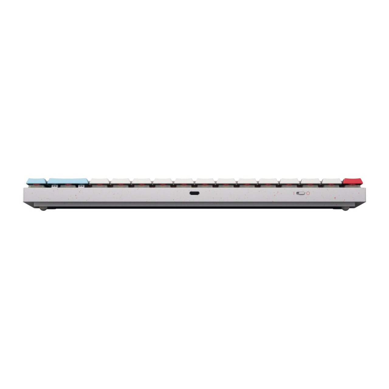 CHERRY mx-lp 2.1 compact wireless rgb mechanisch toetsenbord (wit, us lay-out (qwerty), mx low profile speed, 65%, rgb, abs keycaps, 2.4 ghz | bluetooth 5.2 | usb-c)