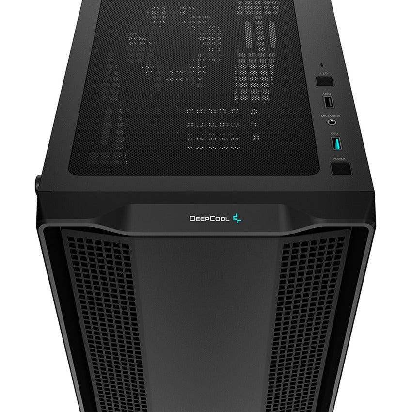 DeepCool cc360 argb mini tower behuizing (zwart | 2x usb-a | rgb | tempered glass)