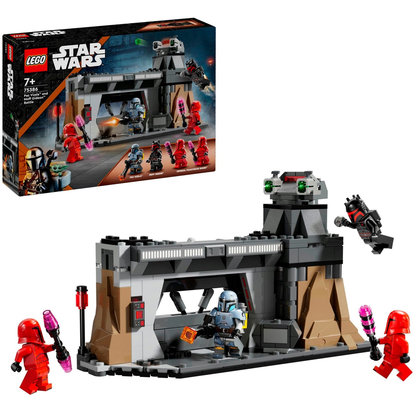 LEGO star wars - paz vizsla en moff gideon duel constructiespeelgoed (75386)