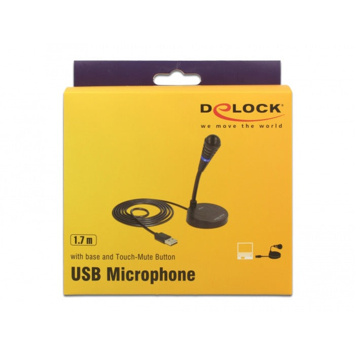 DeLOCK usb microfoon (zwart, plug play)
