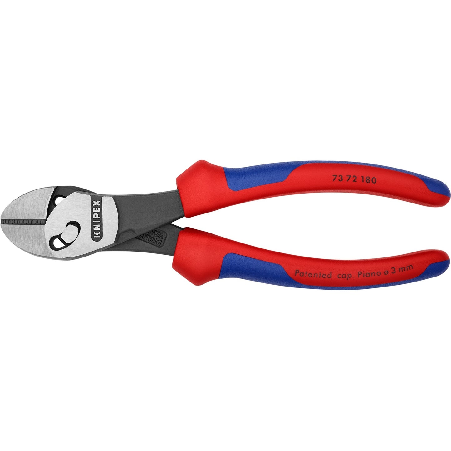 KNIPEX twinforce zijsnijtang 7372180 kniptang (rood blauw)