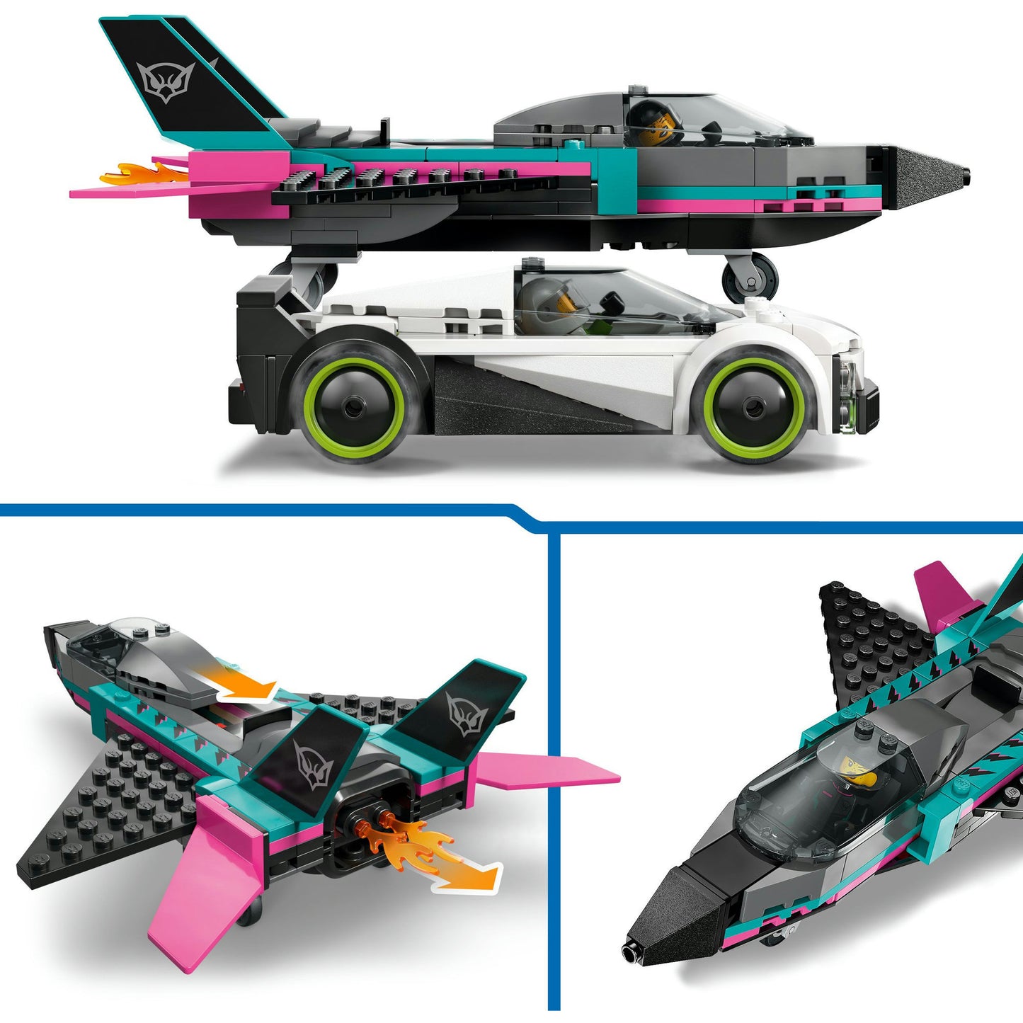 LEGO city 60489 straalvliegtuig vs. sportauto